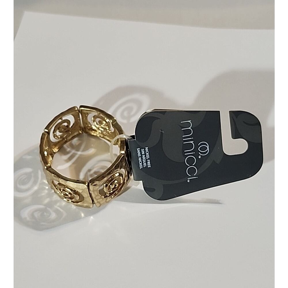 G by Gennaro Minicci Bracelet Gold Wide Stretch Small - Medium Size